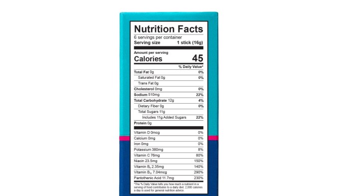 Liquid i.v. firecracker nutrition facts