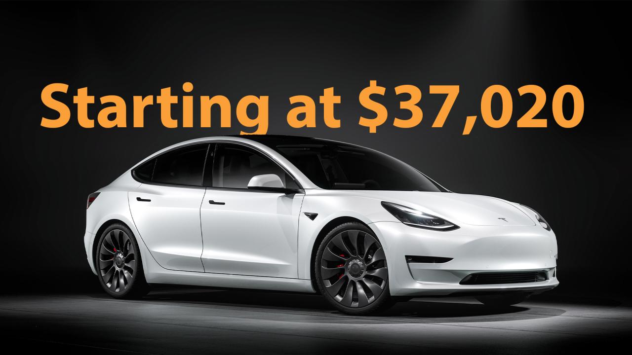 Tesla car price 2023 new