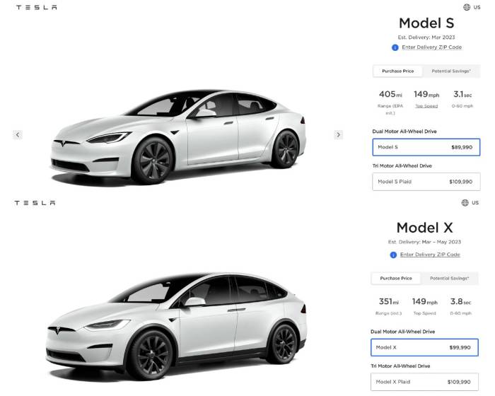 Tesla car new model price